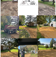 Driveway before and after dirt work